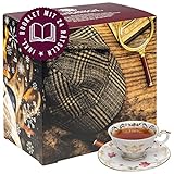 Corasol Rätsel-Krimi & Tee Adventskalender Wo ist Lord Edgerton? mit 24 losen Teesorten & spannendem Krimi-Booklet mit 24 kniffligen Rätseln (226 g)